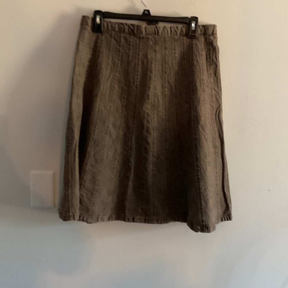 Denim A line skirt in brown